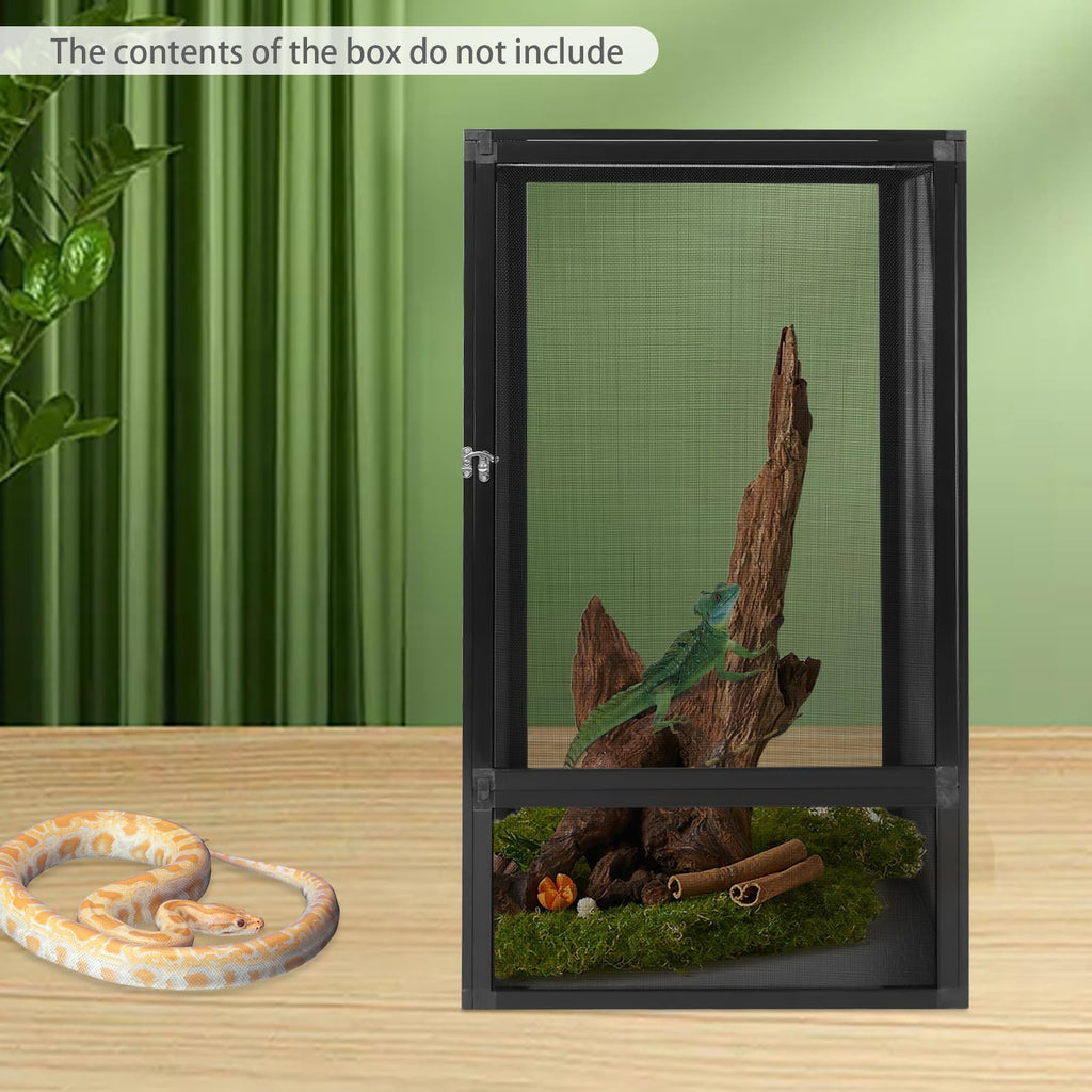 40 Gallon Aluminum Alloy Screen Reptile Terrarium with Locking Latch L8374