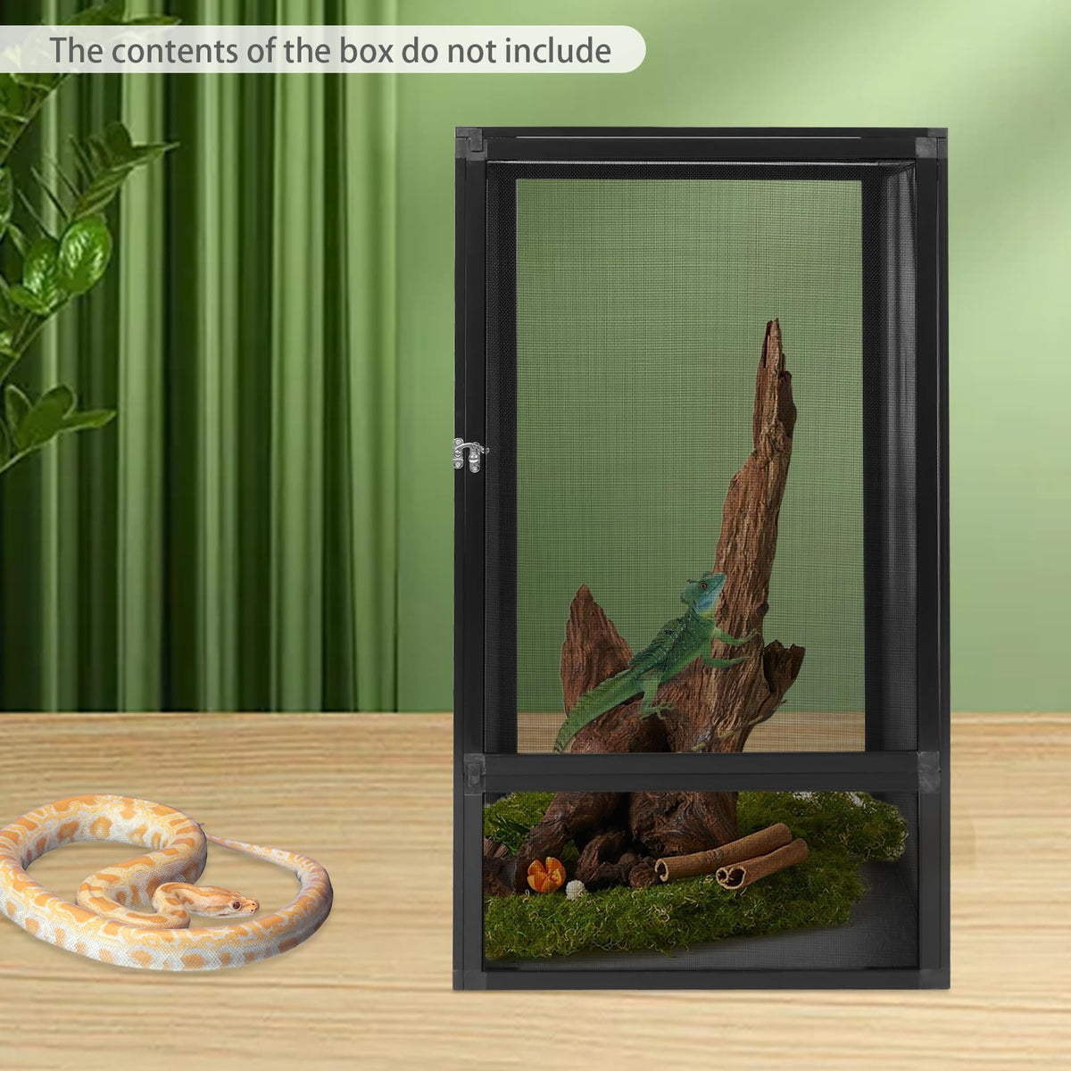 40 Gallon Aluminum Alloy Screen Reptile Terrarium with Locking Latch L8374