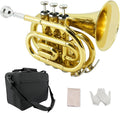 Bb Flat Brass Pocket Trumpet with 7C Mouthpiece V1368
