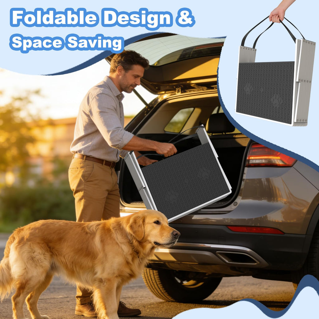 5-Step Foldable Non-Slip Plastic Dog Steps U5617