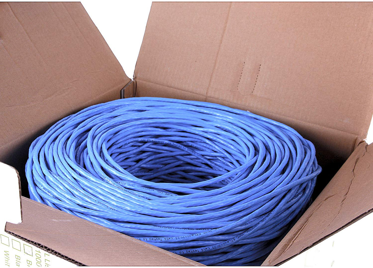 Blue Cat6 1000ft 23AWG UTP Ethernet Cable Z688697