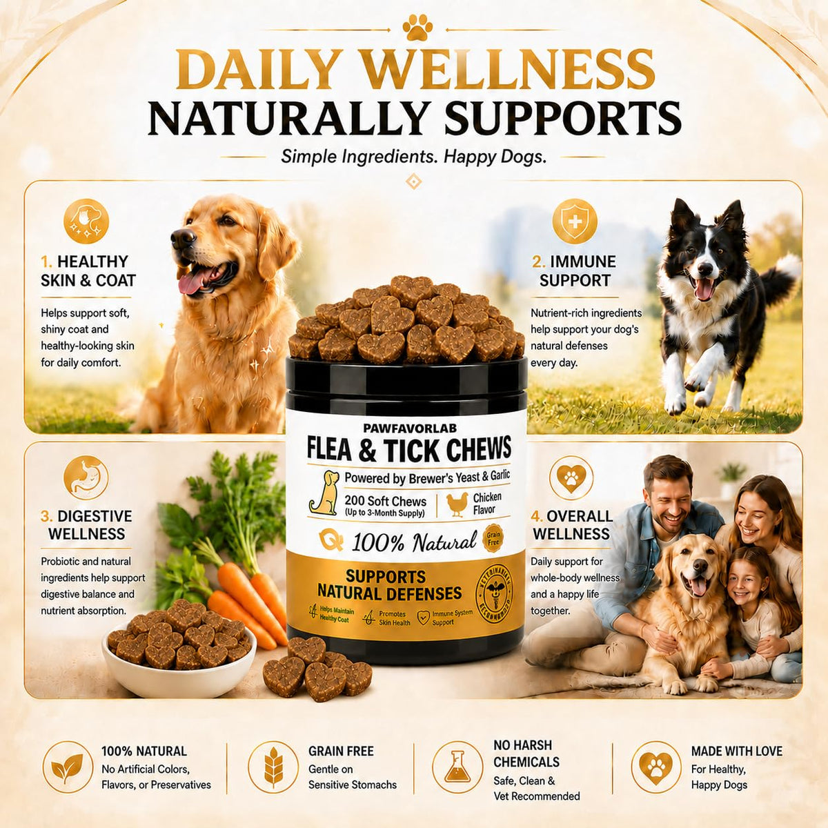 Chicken Flavor Soft Chews for Dogs - 200 Count V871046