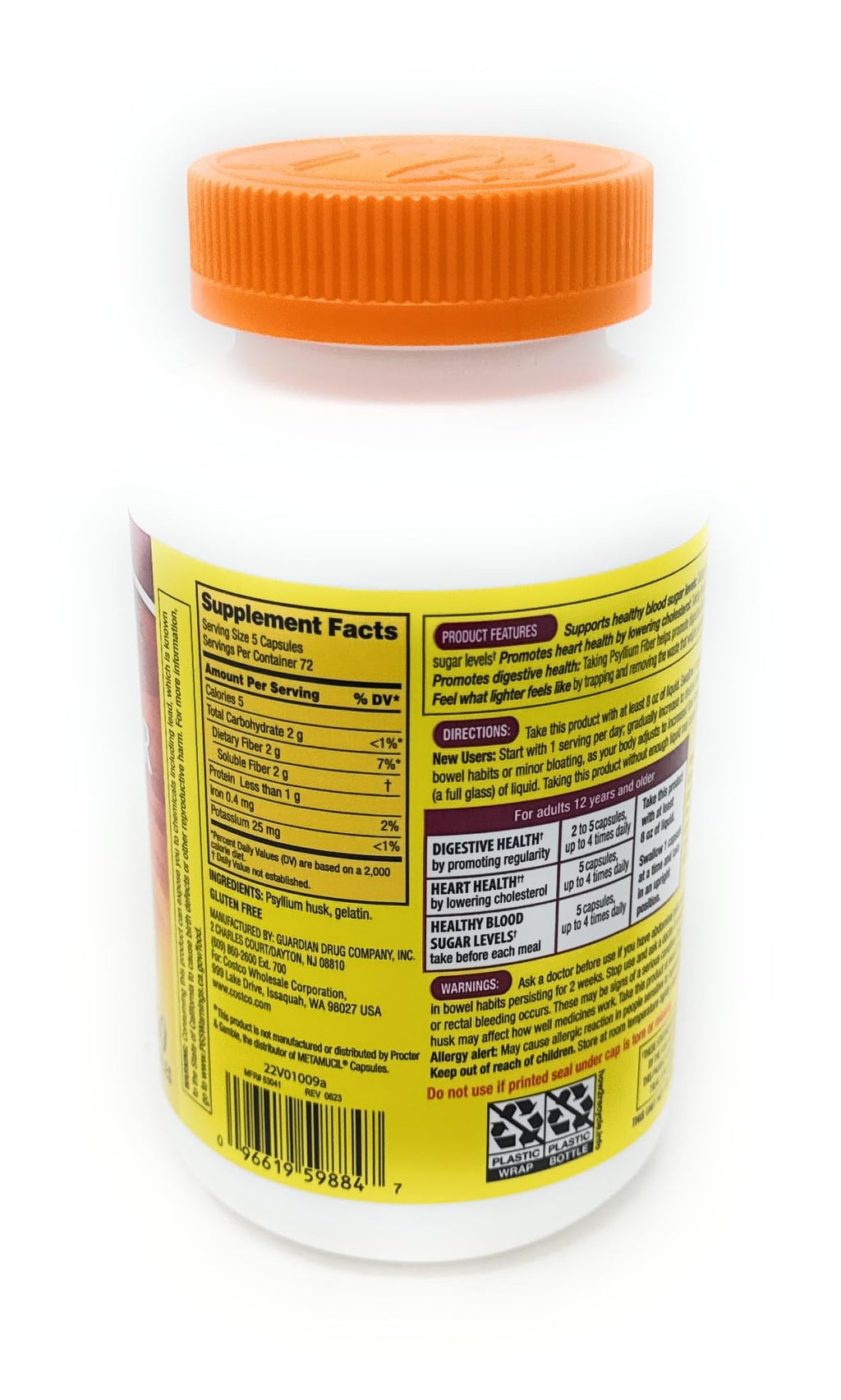 Fiber Supplement 360 Capsules K55991