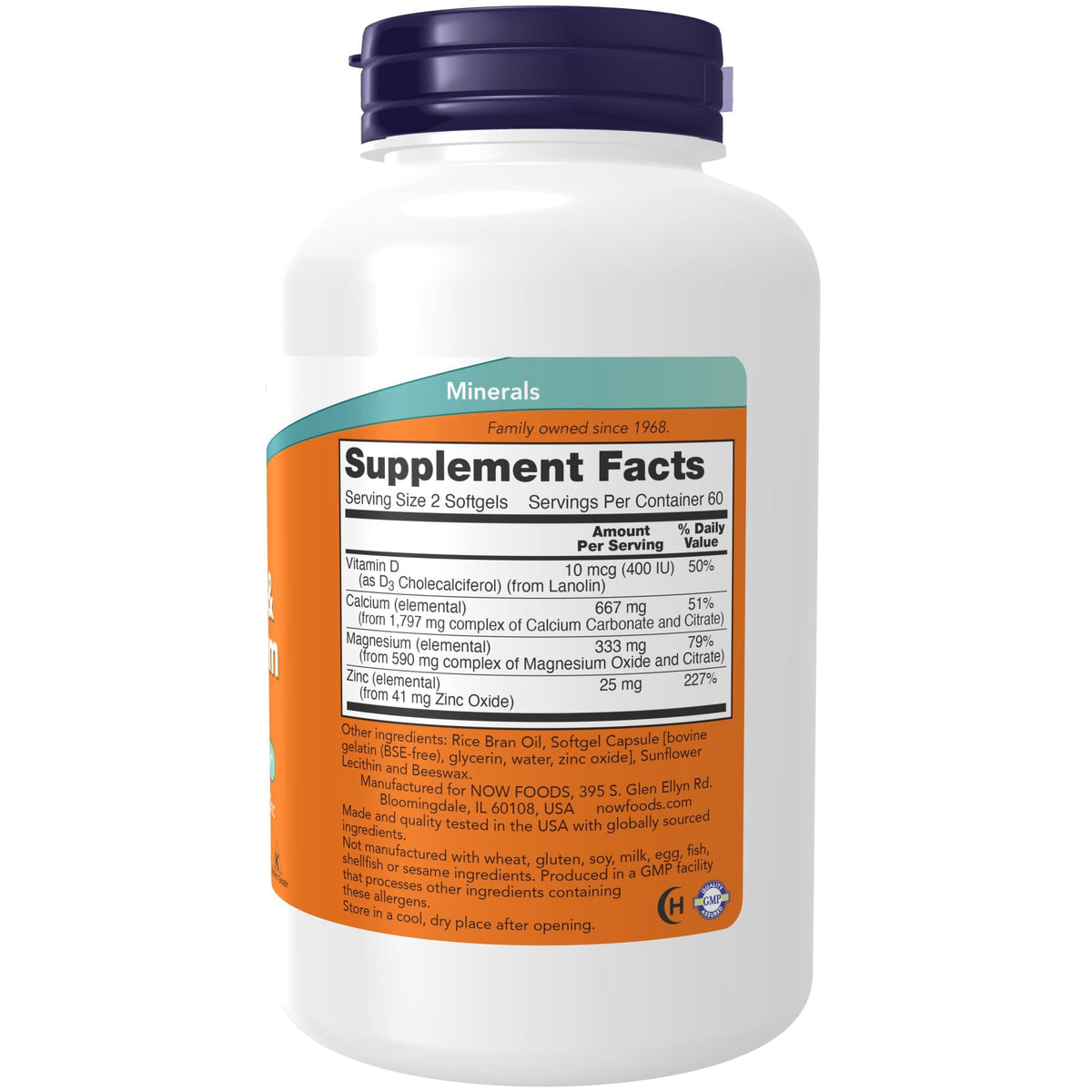 Calcium & Magnesium with D-3 & Zinc 120 Softgels K49193