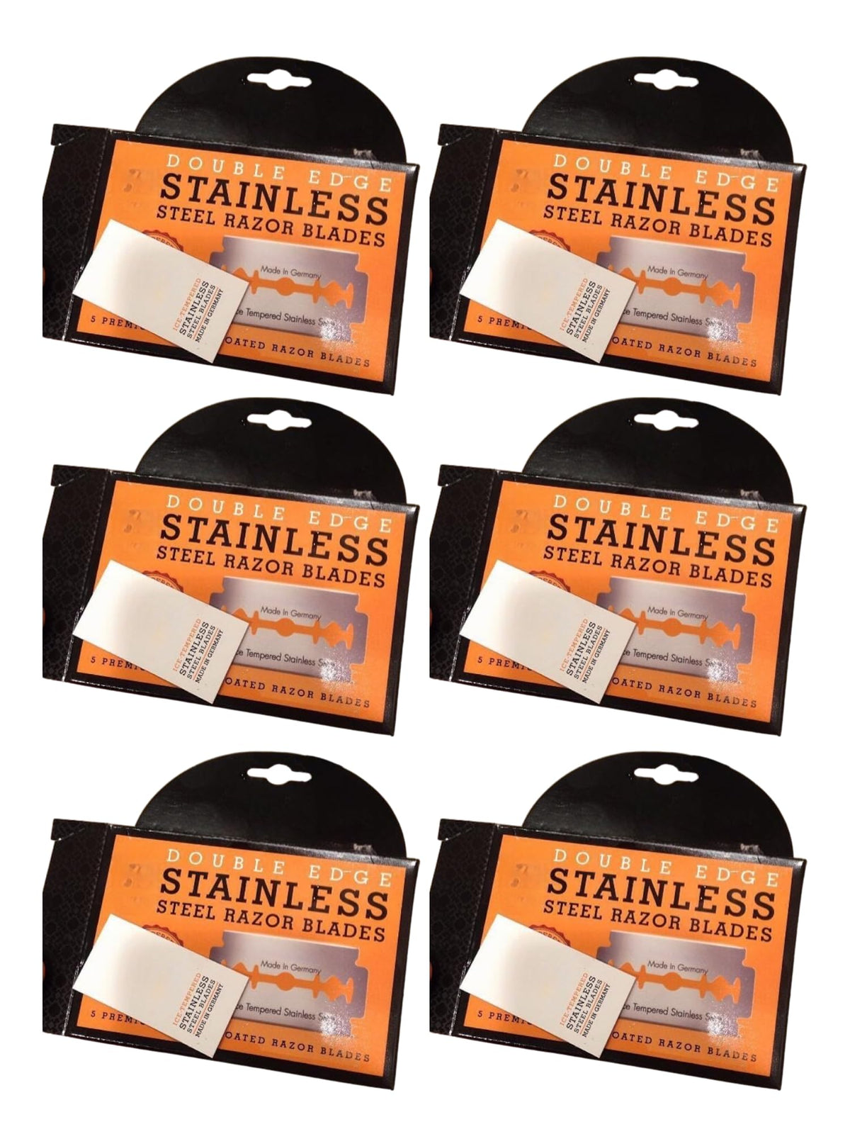 Double Edge Safety Razor Blades, 5 Count Stainless Steel Y58645