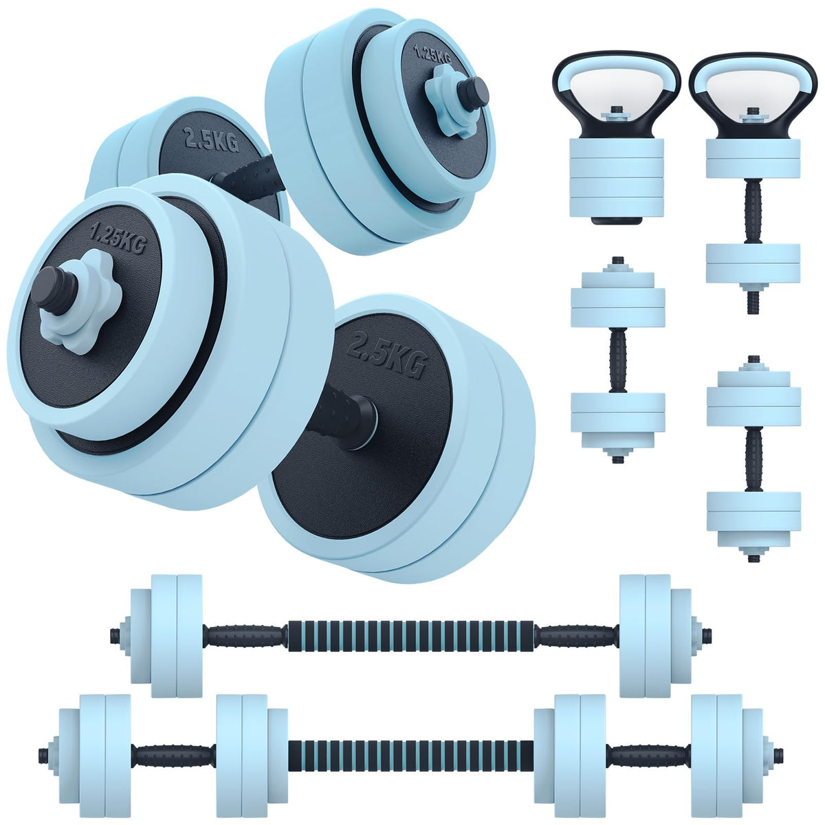 Adjustable 45lbs Dumbbell Set with Connector J314