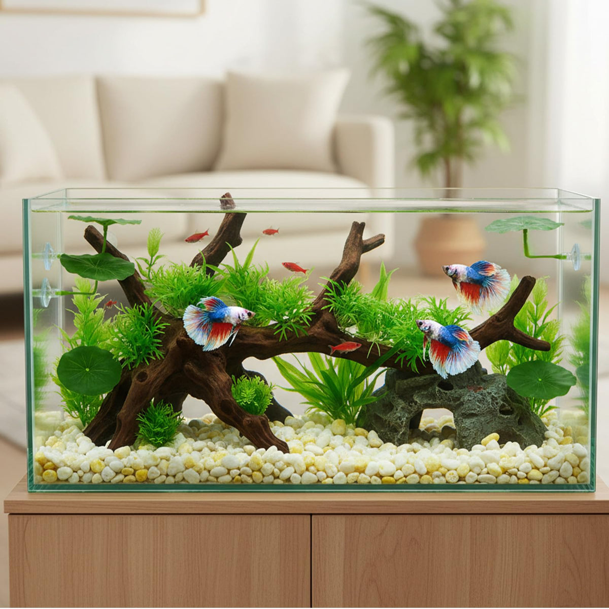 Betta Fish Leaf Hammock Suction Cup Aquarium Decor V738