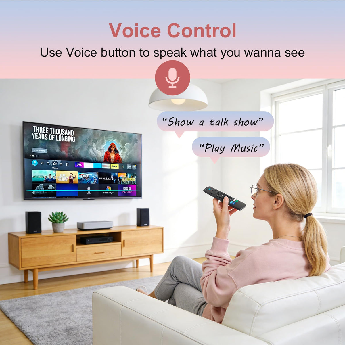 Replacement Remote for Fire TV Stick and Smart TVs with Voice J873