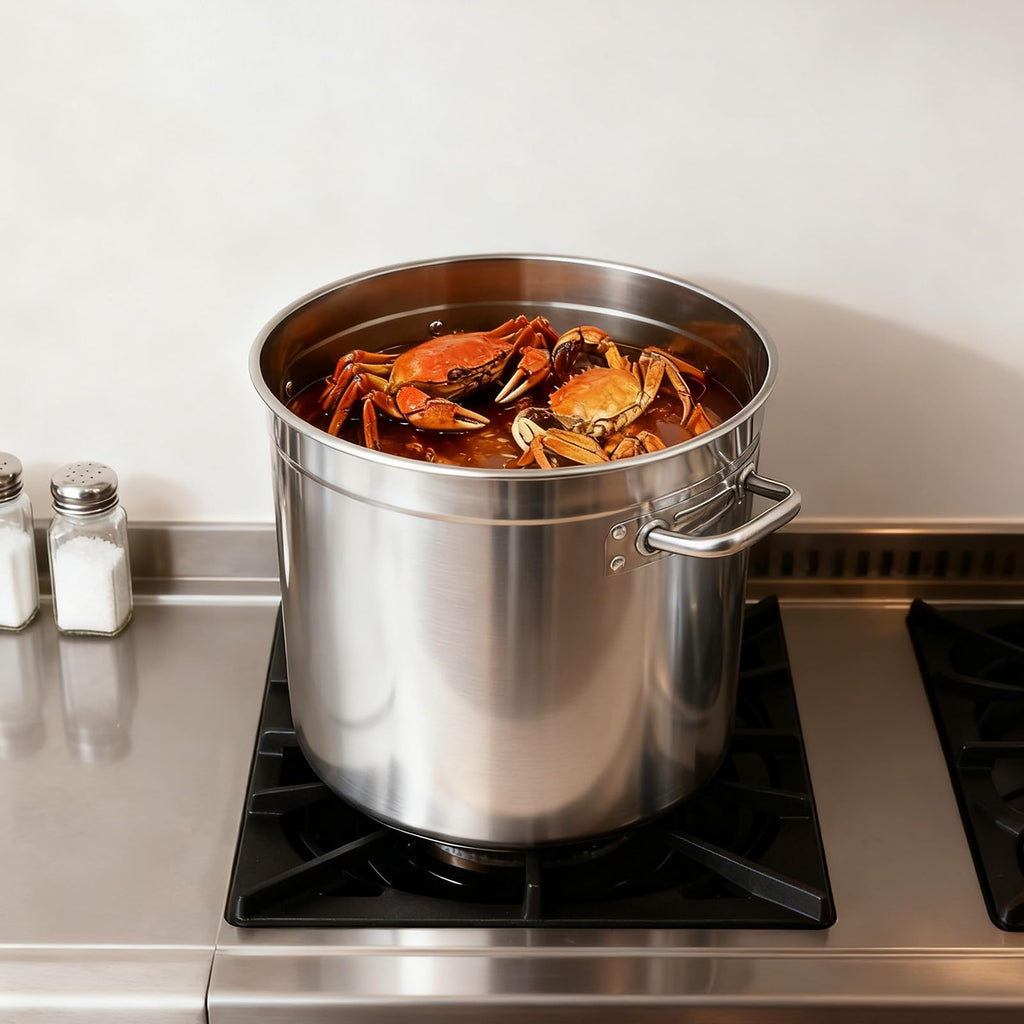 78 Qt Stainless Steel Stock Pot with Lid F4960
