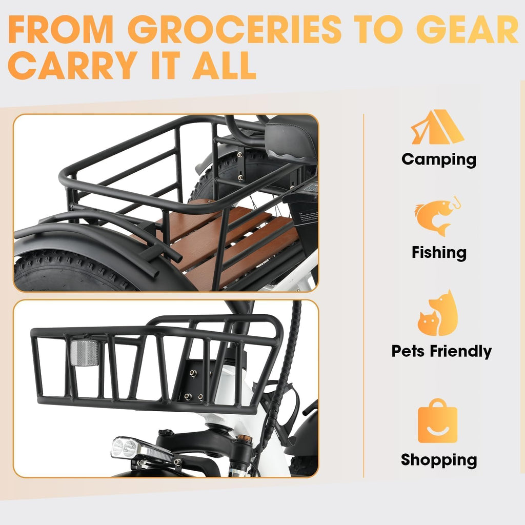 750W Folding Fat Tire Electric Tricycle A546698