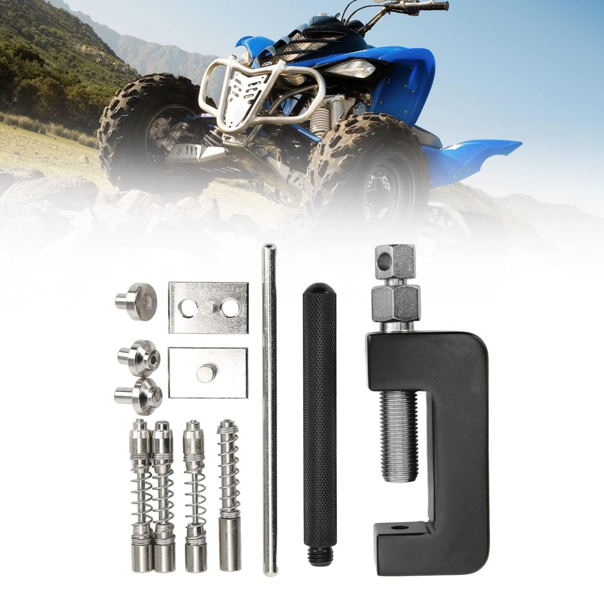 12 Pcs Motorcycle Chain Breaker Riveting Tool Set with Storage Box V975