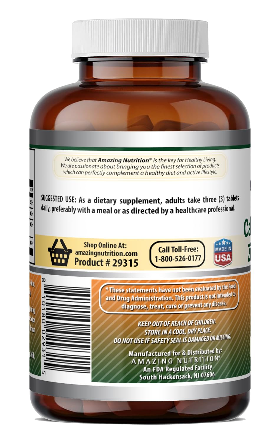 Calcium Magnesium Zinc D3 Tablets Z3247