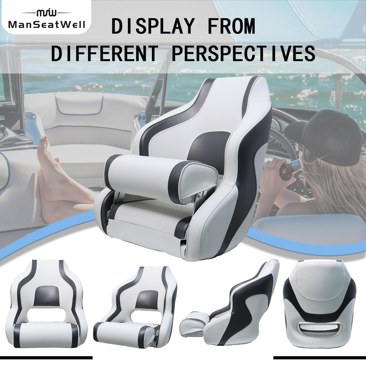 White Black Boat Seat G57686