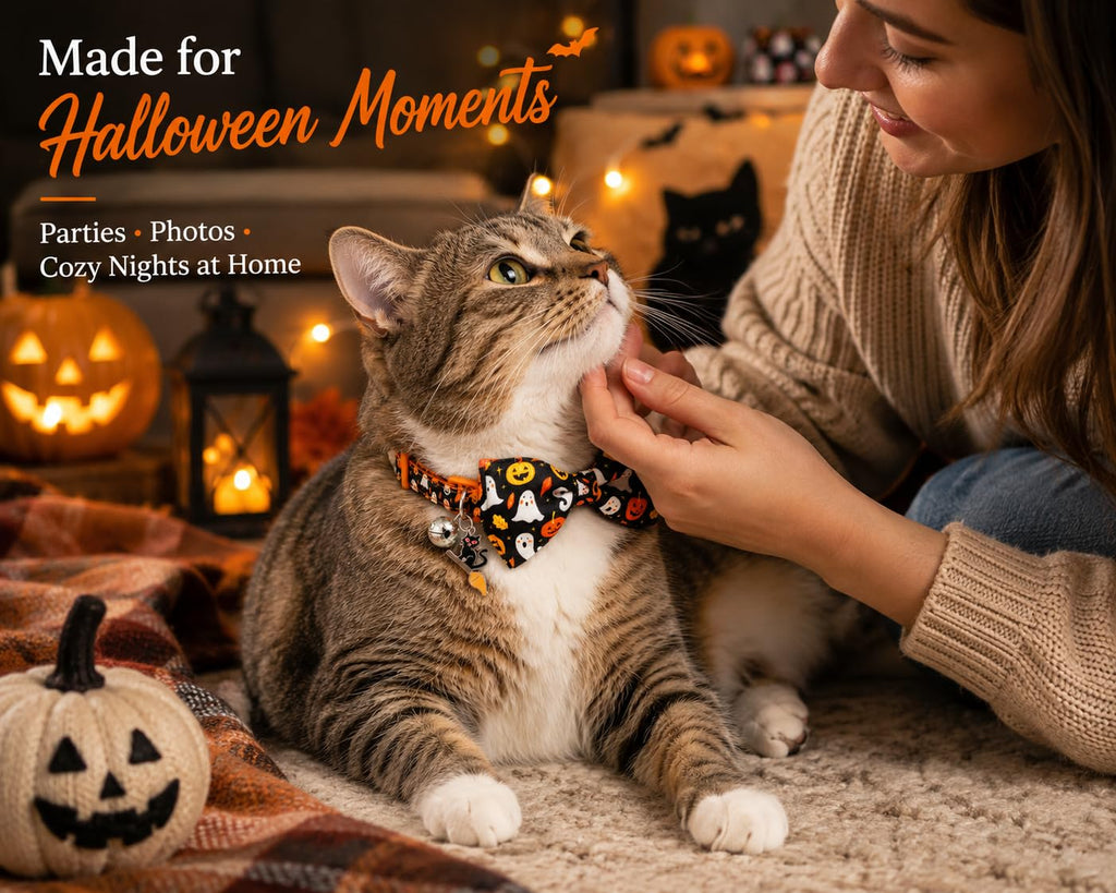 Halloween Cat Collar 2 Pack Adjustable Breakaway Y45638