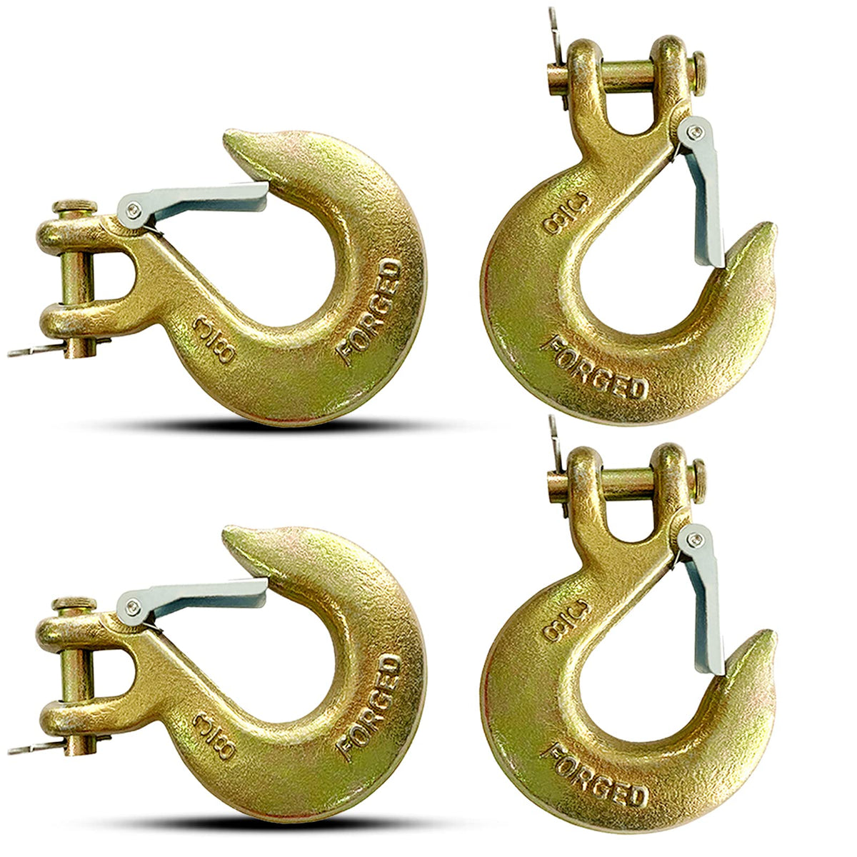 3/8" Clevis Slip Hook with Safety Latch, 4-Pack X5877