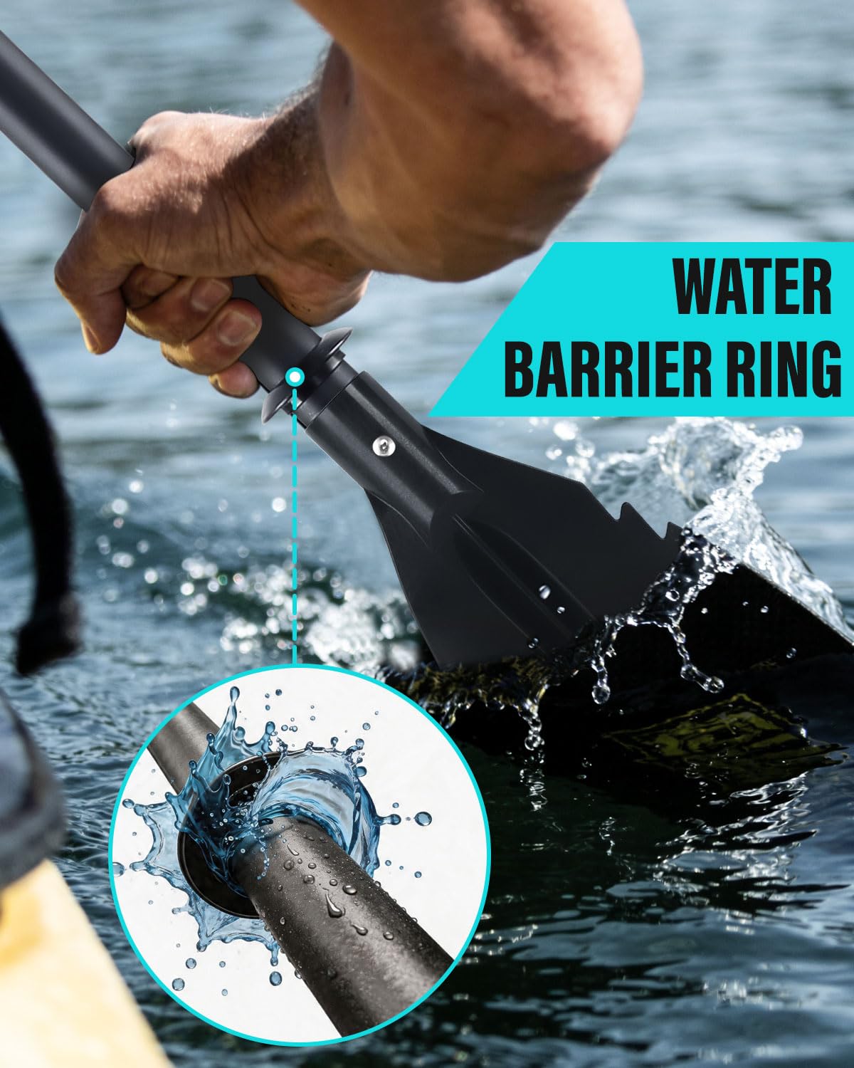 Kayak Paddles with Paddle Leash, 70in-97in Lightweight Paddling Blades N8190