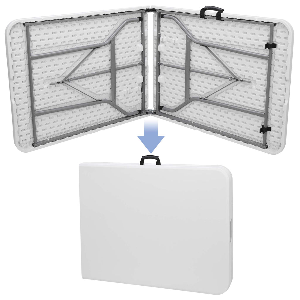 White 6Ft Heavy Duty Folding Picnic Table G1452