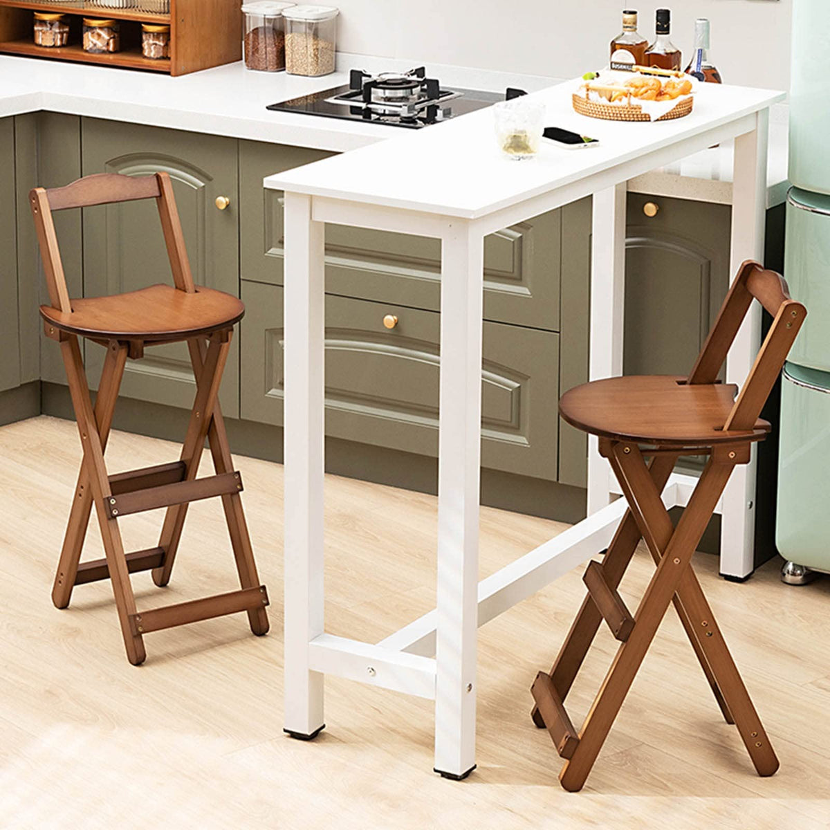 Folding Bar Stool Bamboo Kitchen Stools A9175