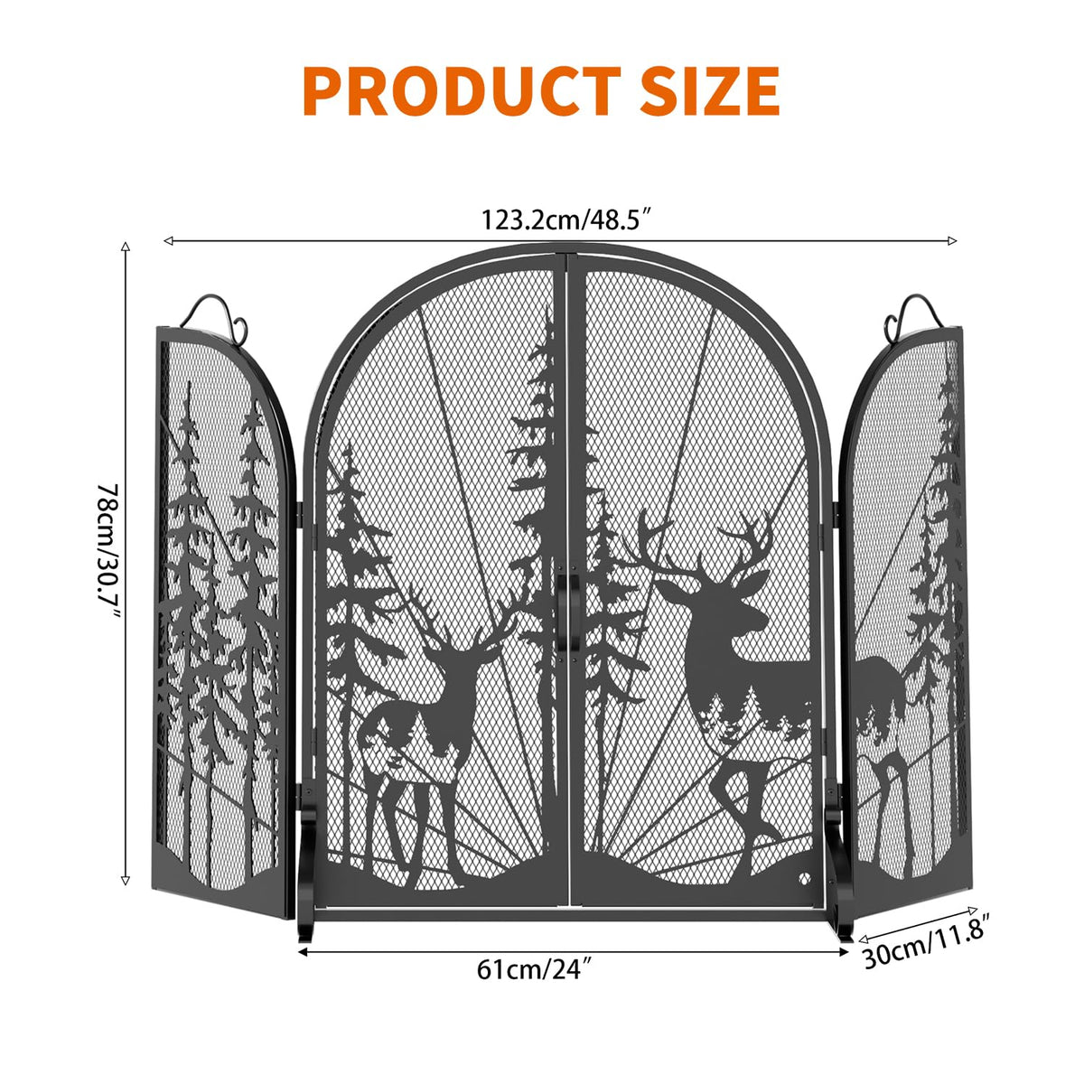 Fireplace Screen with Doors C212