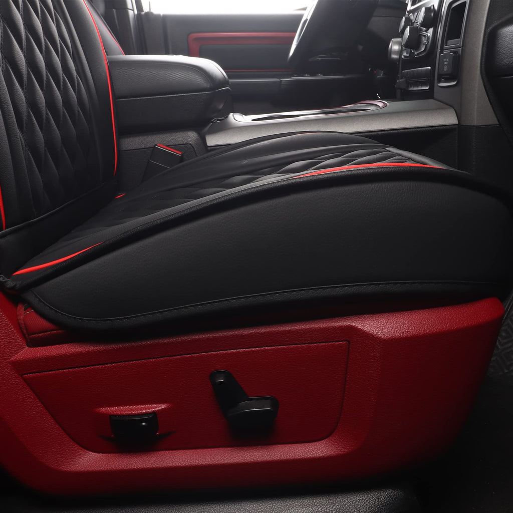 Waterproof Synthetic Leather Car Seat Covers 5PCS Full Set Black Red B780281