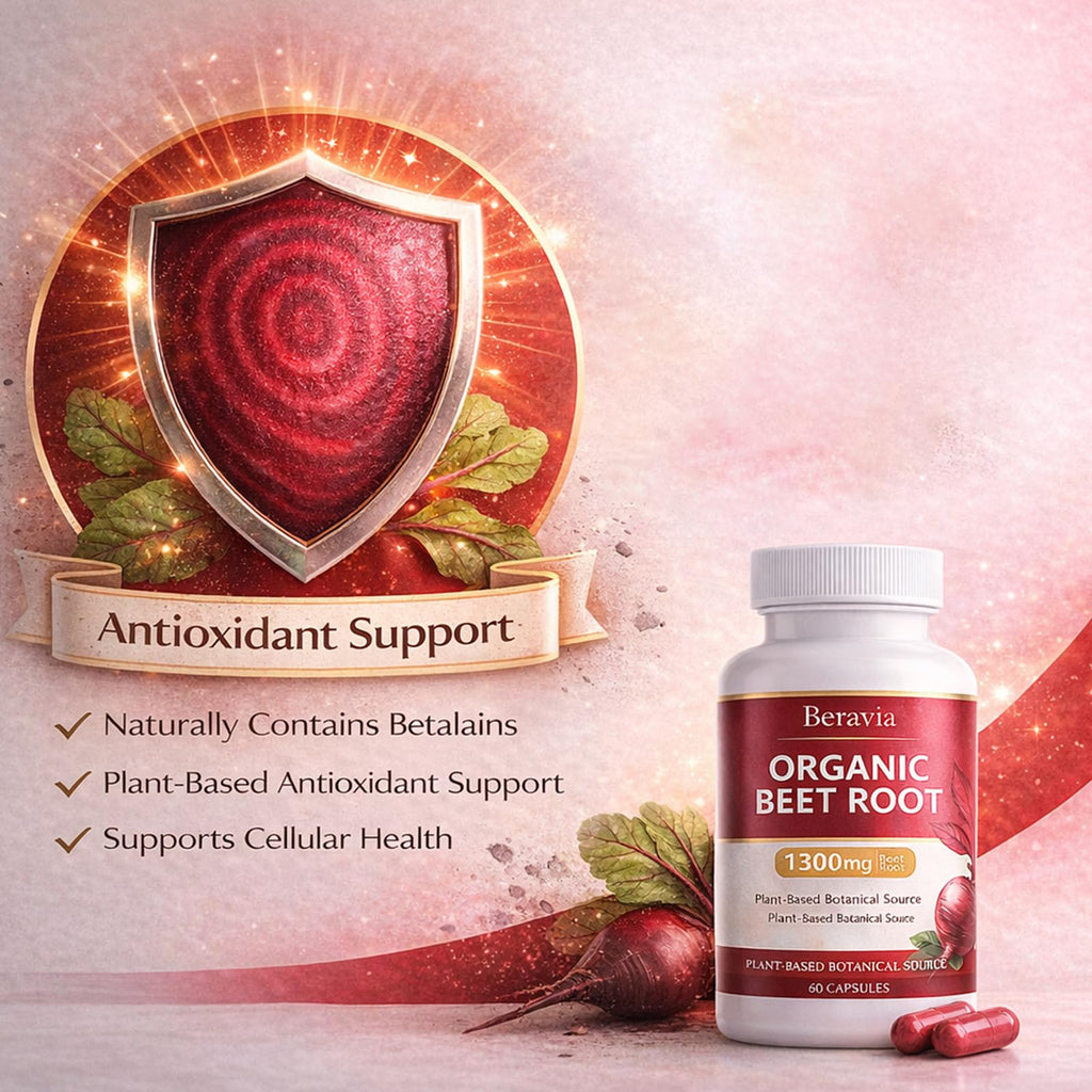 Organic Beet Root Capsules 1300 mg 60 Capsules B601191