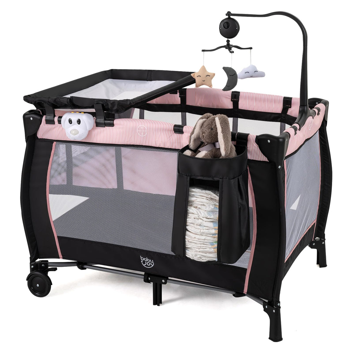 3 in 1 Pack and Play Portable Baby Playard with Bassinet T25956