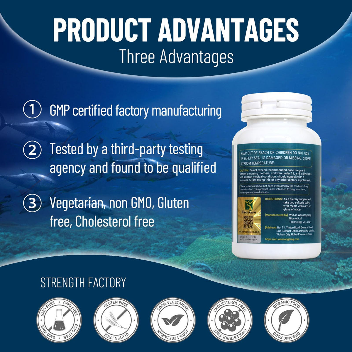 Omega 3 Fish Oil Softgels 100 Ct T368153