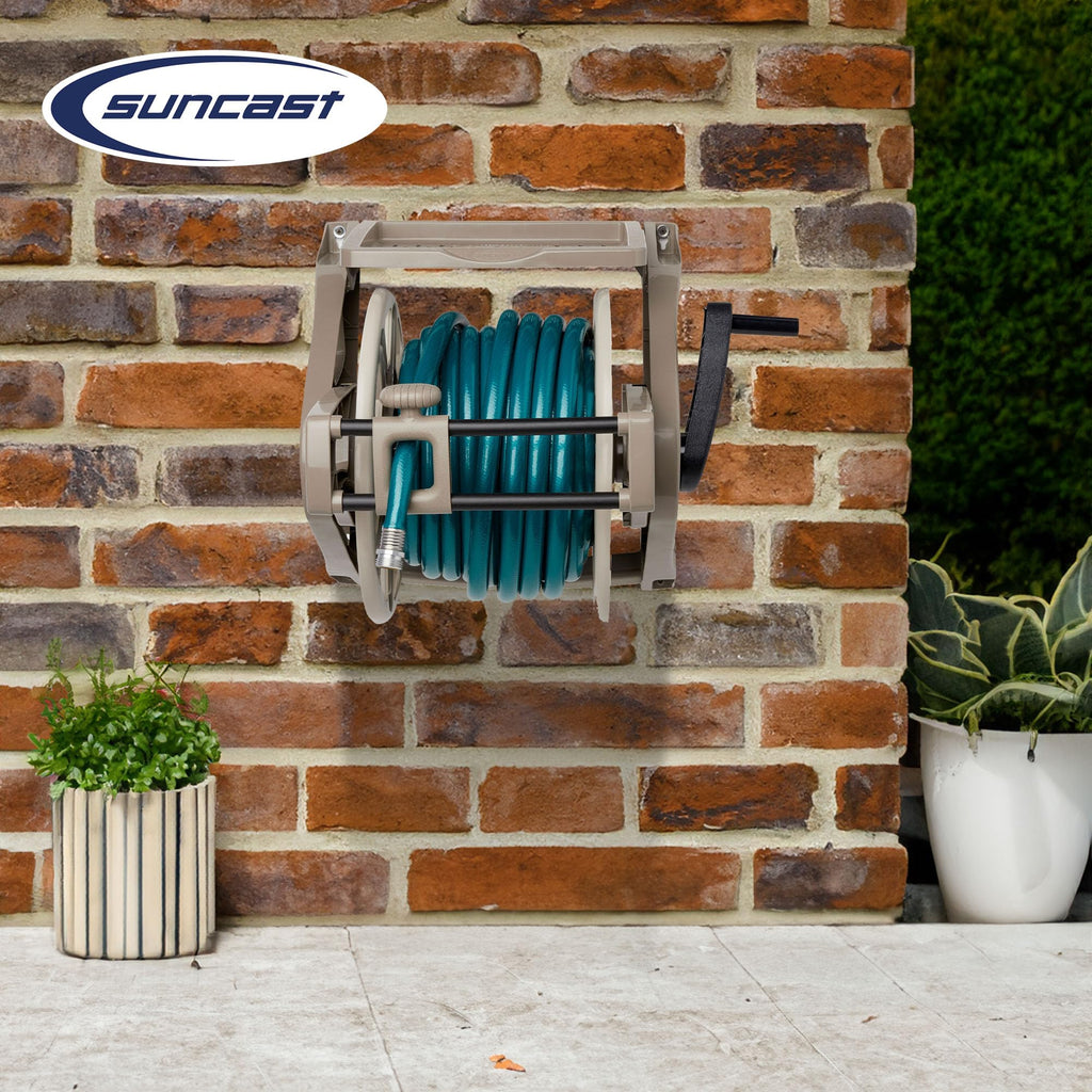Wall-Mount Hose Reel with Storage Tray A679