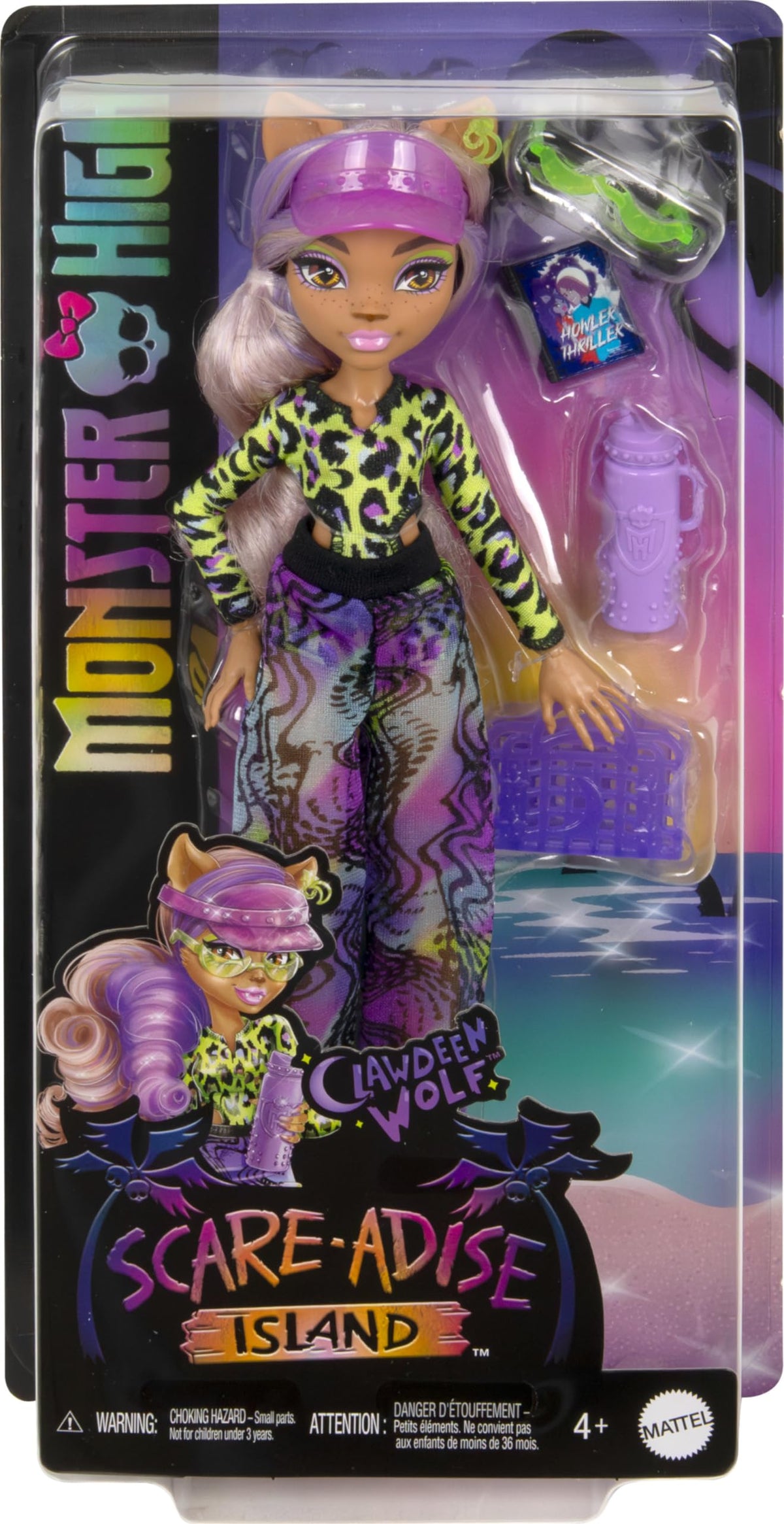 Monster High Doll with Swimsuit, Joggers & Beach Accessories X2379