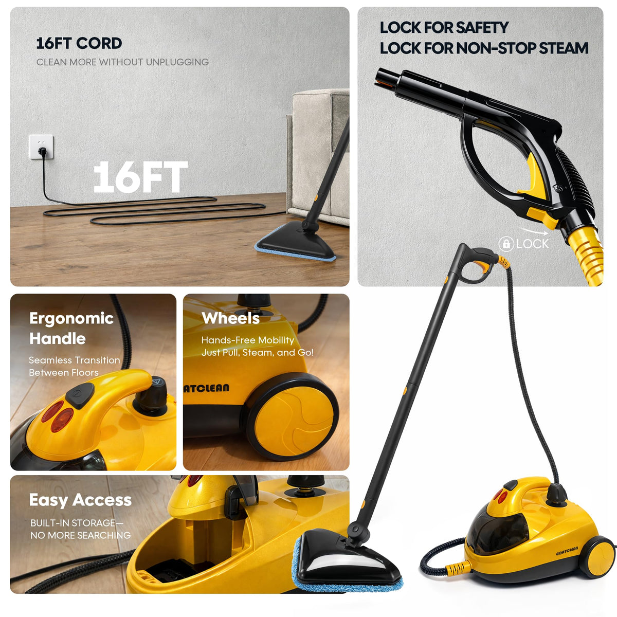 Heavy-Duty Steam Cleaner L275