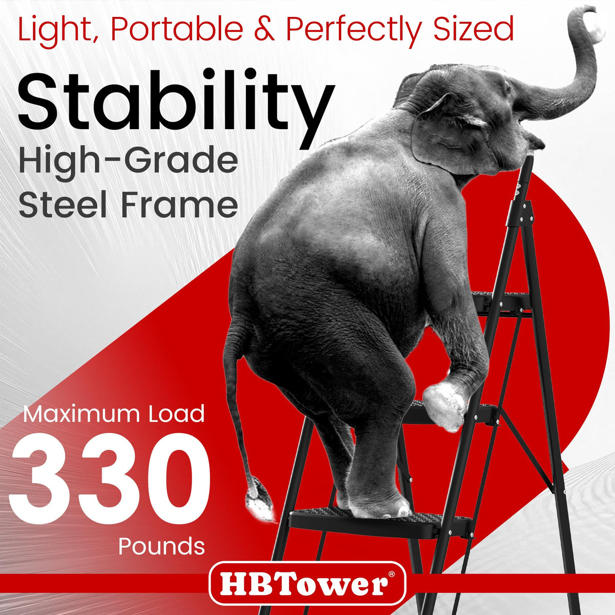4 Step Ladder Foldable with Wide Anti-Slip Pedal V652283