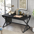 Black 47 Inch Wooden Metal Office Desk H234254