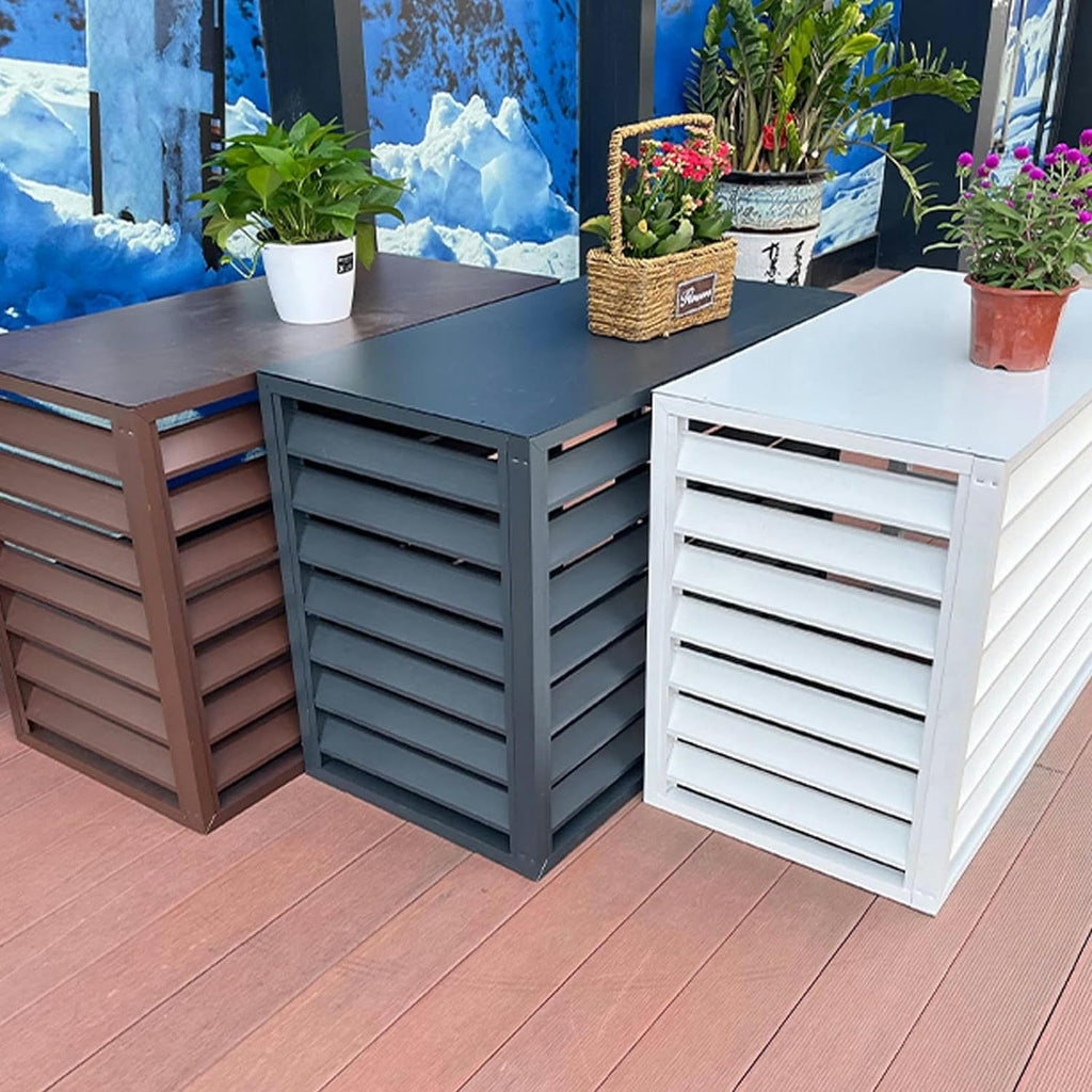 Aluminum Air Conditioner Fence Cover White 100*50*70cm C5201