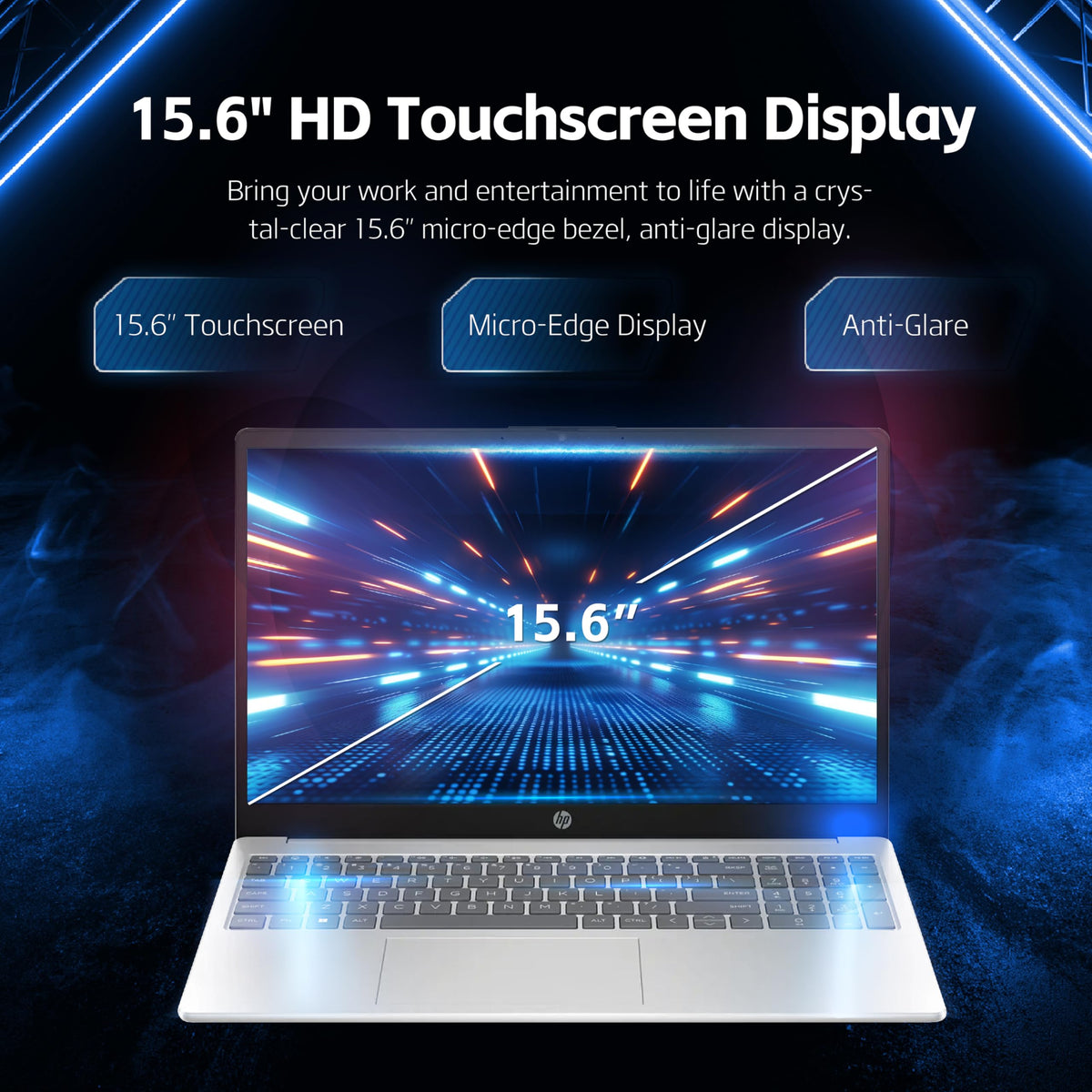 15.6" Touchscreen Laptop, Intel Core i5, 16GB RAM, 512GB SSD, Silver C4008