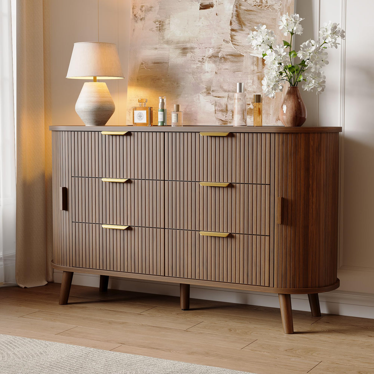 Fluted 6 Drawer Dresser X799957