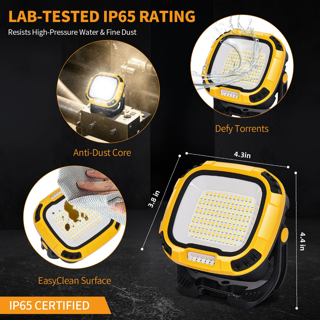 6000mAh Magnetic Rechargeable Work Light 4000 Lumen IP65 P278983