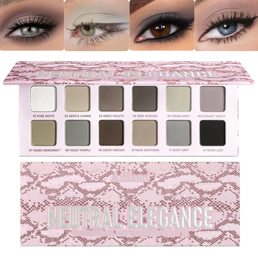 Cool Toned Grey Matte Eyeshadow Palette D501554