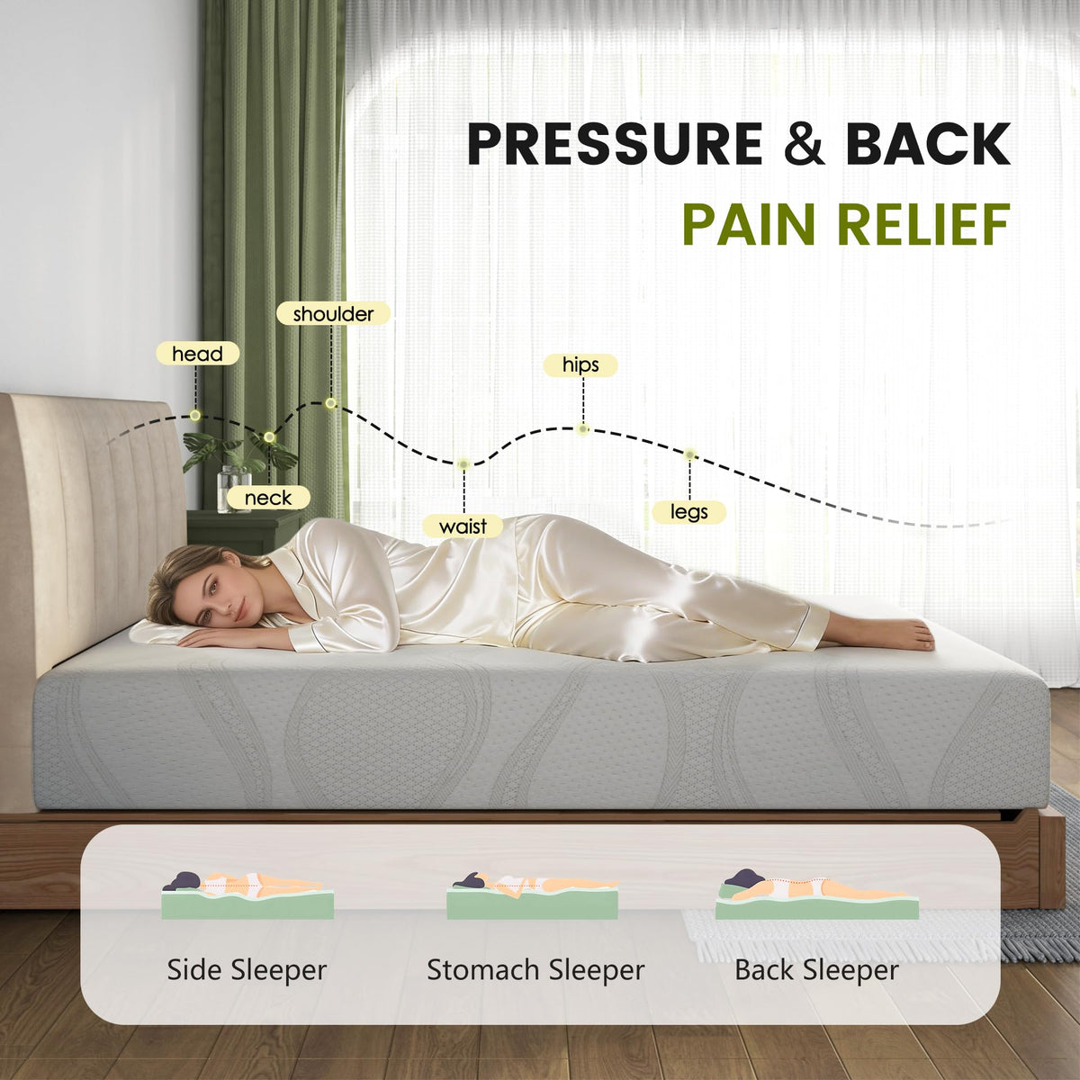 6 Inch Twin Memory Foam Mattress I169