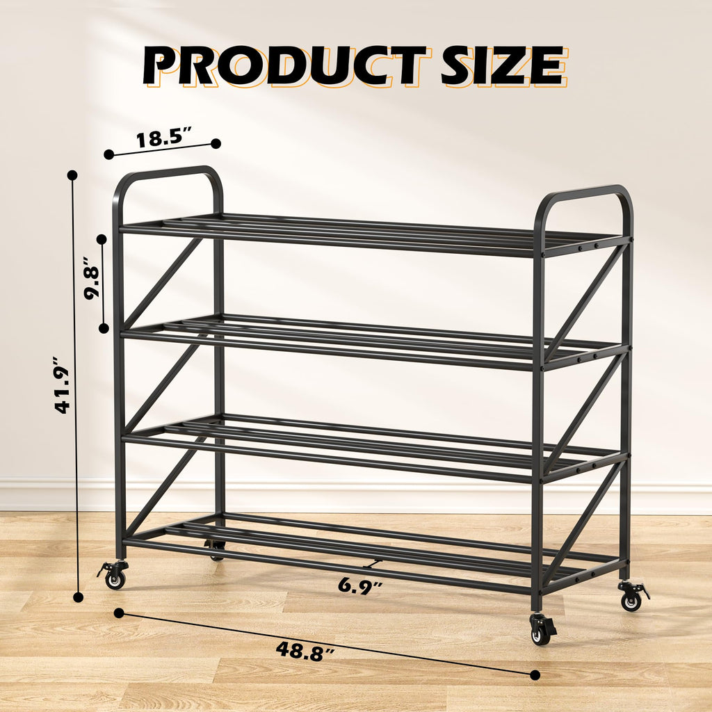 4-Tier 40-Ball Basketball Rack with Wheels B95279