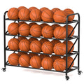 4-Tier 40-Ball Basketball Rack with Wheels B95279
