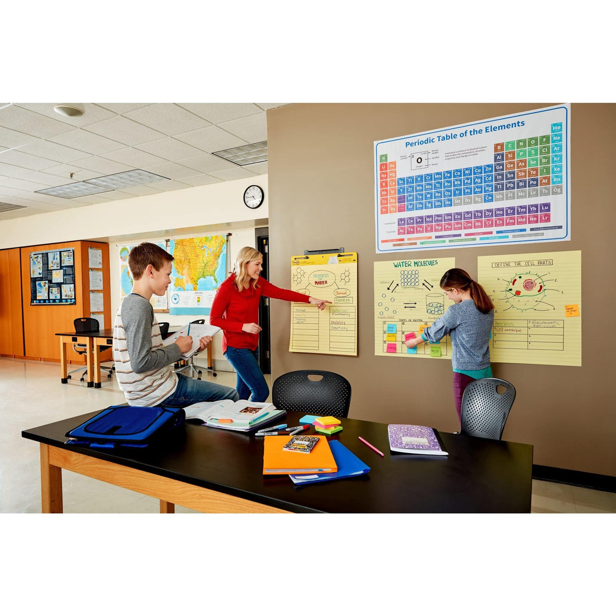 Yellow Lined Self Stick Flip Chart Paper F51755