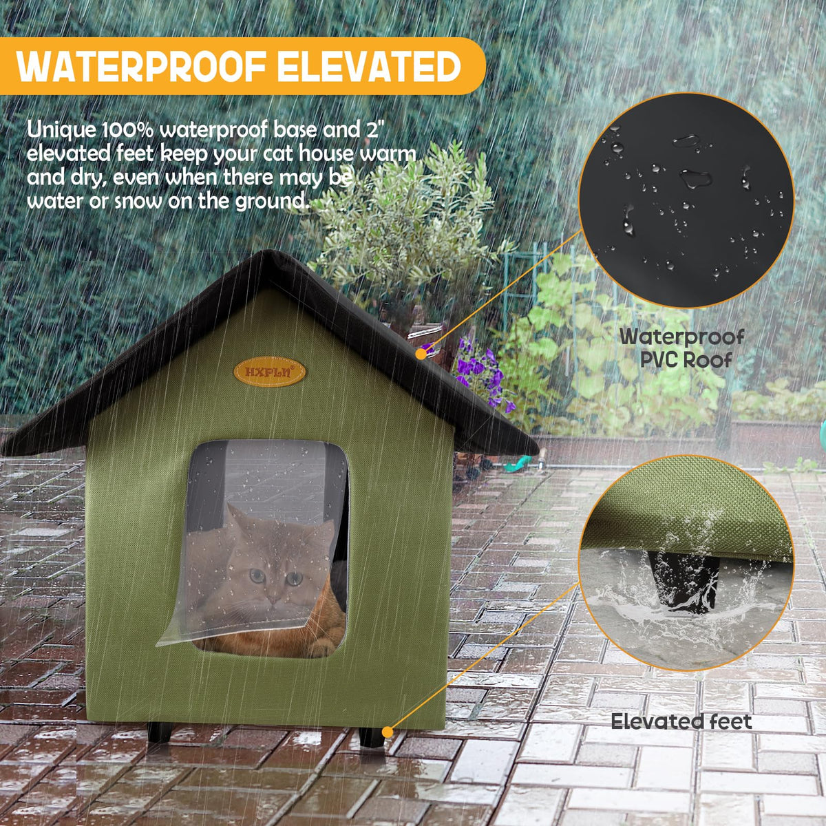 Heated Weatherproof Insulated Outdoor Cat House D145650