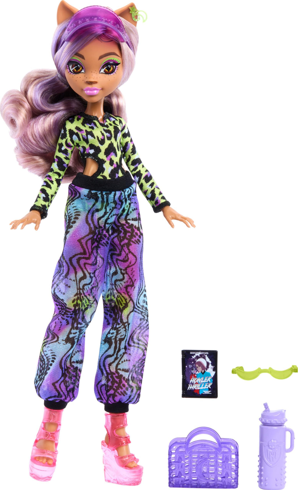 Monster High Doll with Swimsuit, Joggers & Beach Accessories X2379