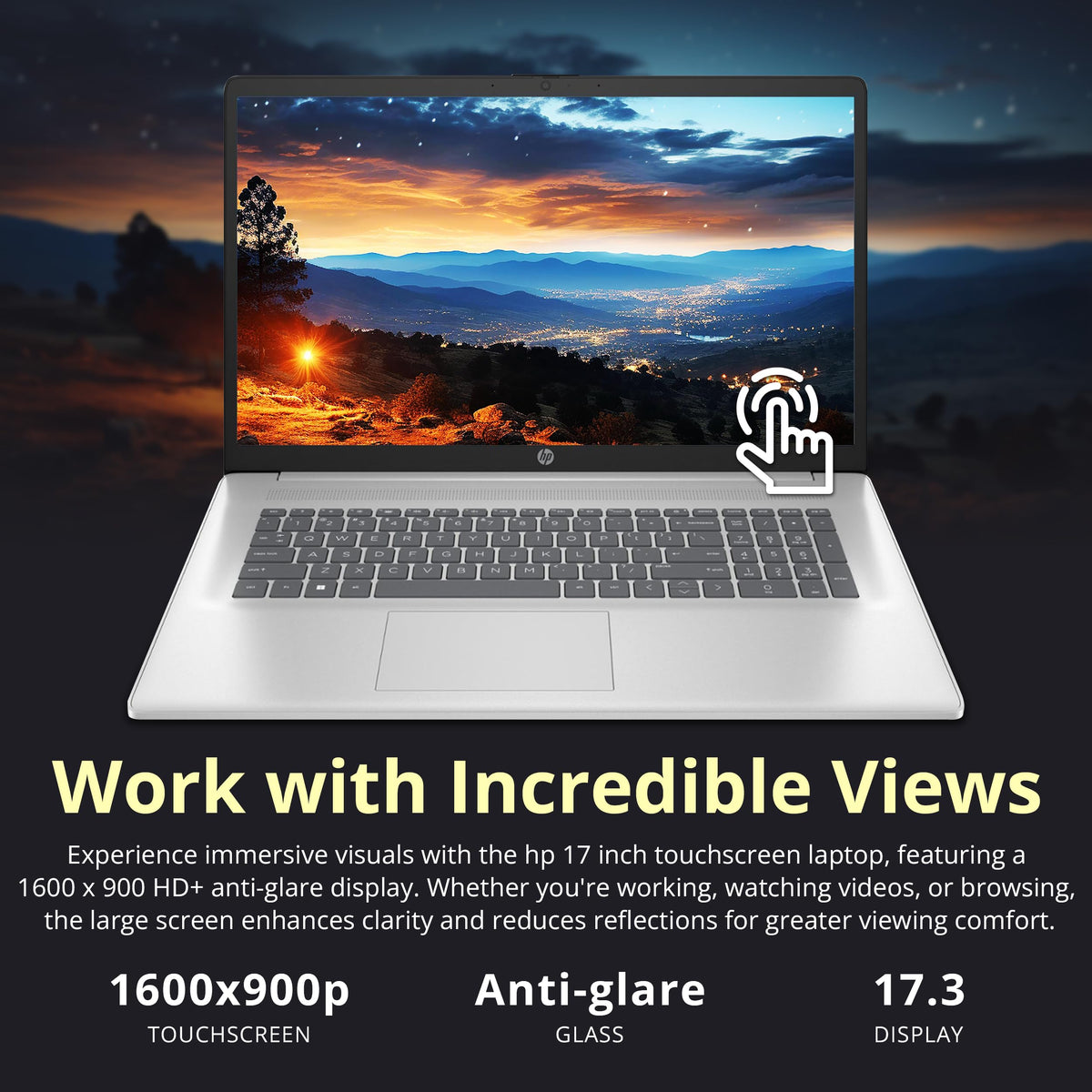 17.3" HD+ Touchscreen Laptop, AMD Ryzen 5, 16GB RAM, 1.5TB Storage, Silver Z8361