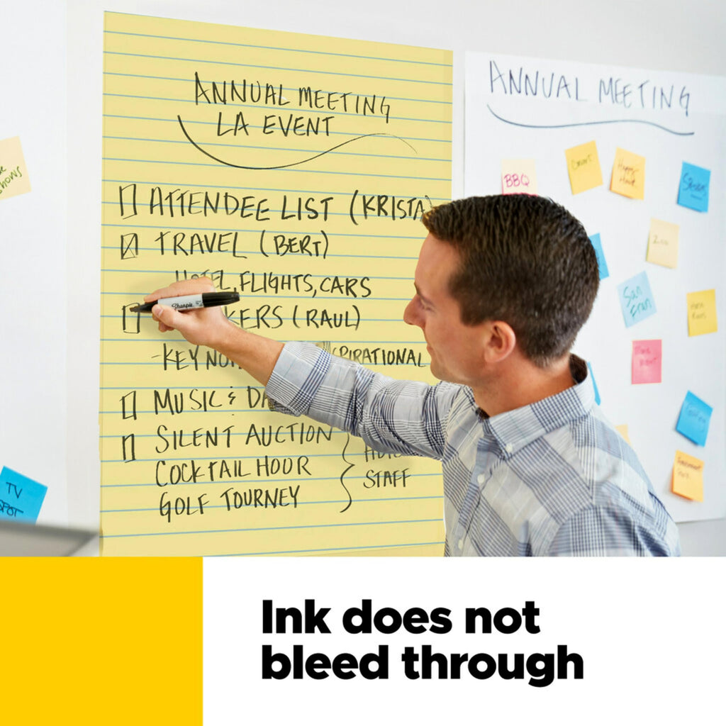 Yellow Lined Self Stick Flip Chart Paper F51755