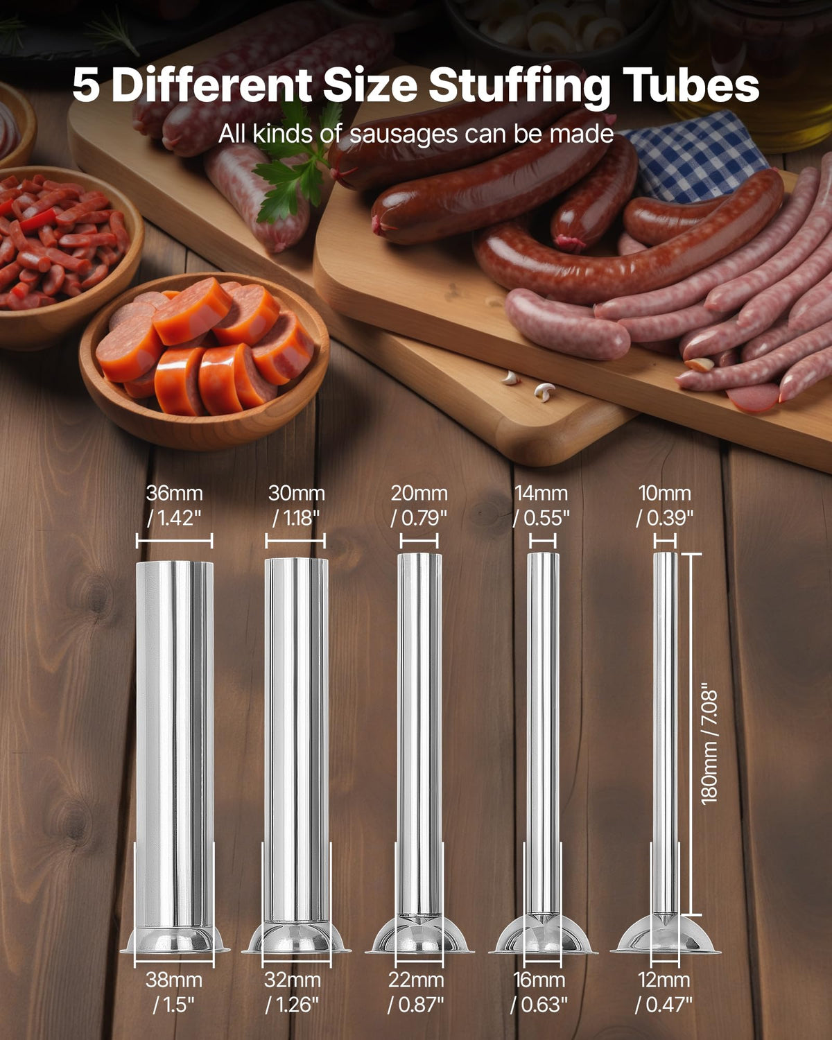7L/15LBS Vertical Manual Sausage Stuffer J30555