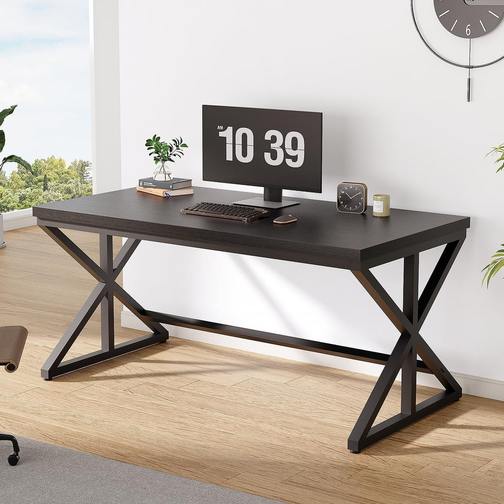 Black 47 Inch Wooden Metal Office Desk H234254