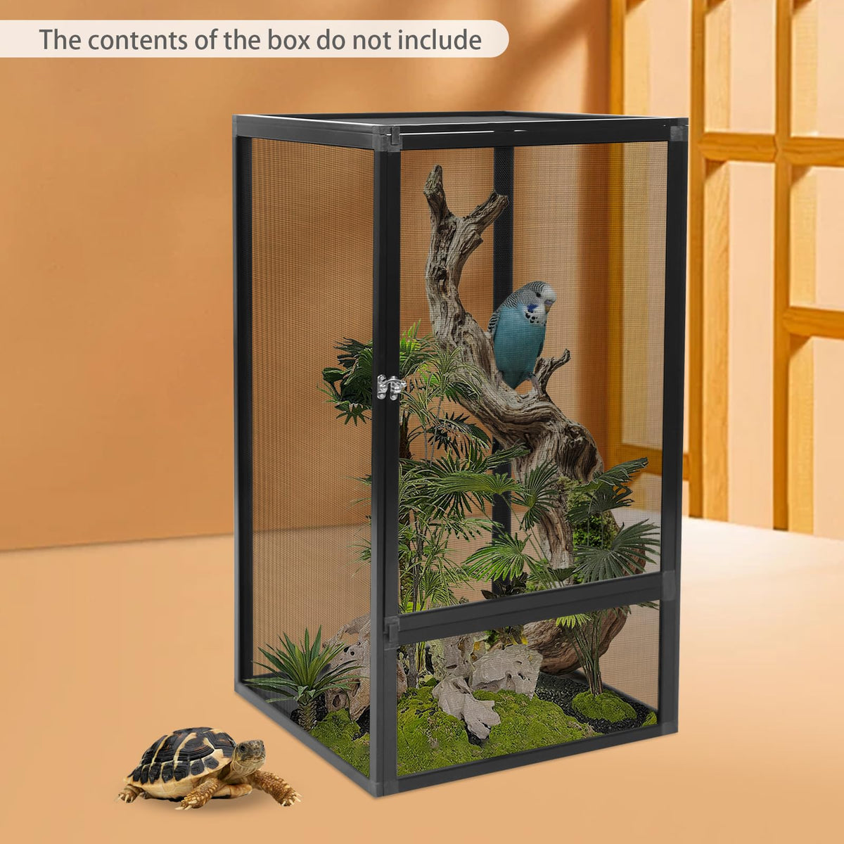 40 Gallon Aluminum Alloy Screen Reptile Terrarium with Locking Latch L8374