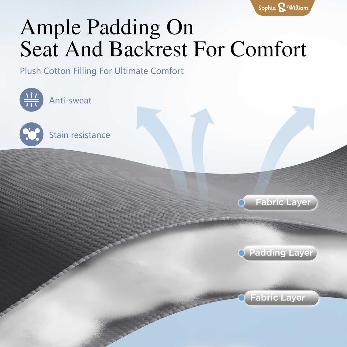 Blue Padded Zero Gravity Chair Set of 2 M6204