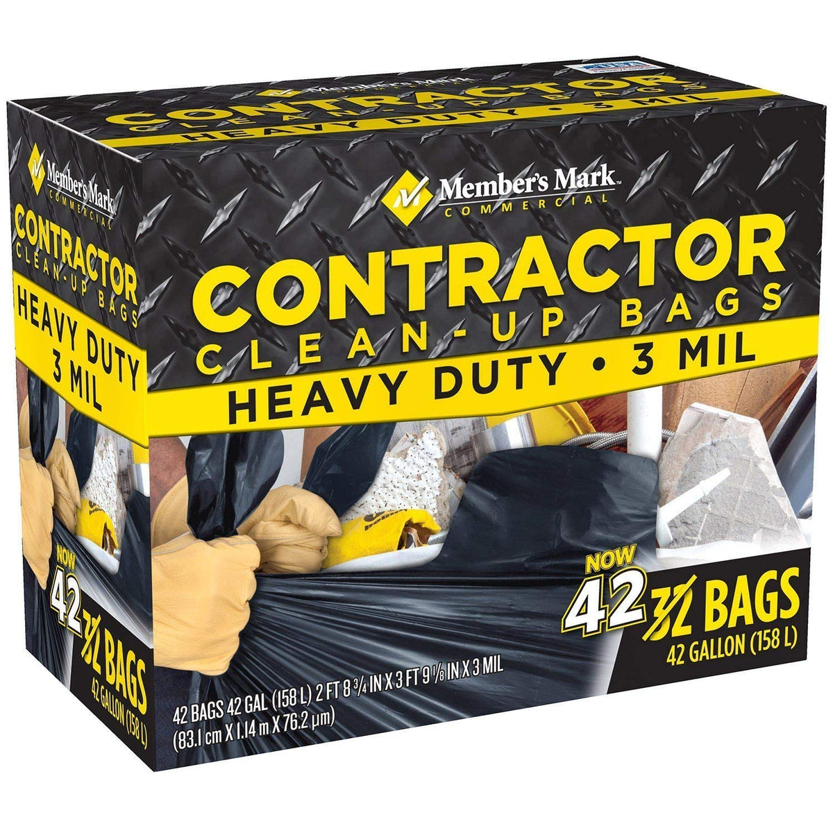 2 Pack 42 gal Trash Bags I953091